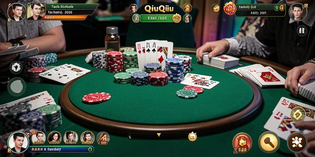 Screenshot gameplay QiuQiu yang mendebarkan dan penuh strategi.