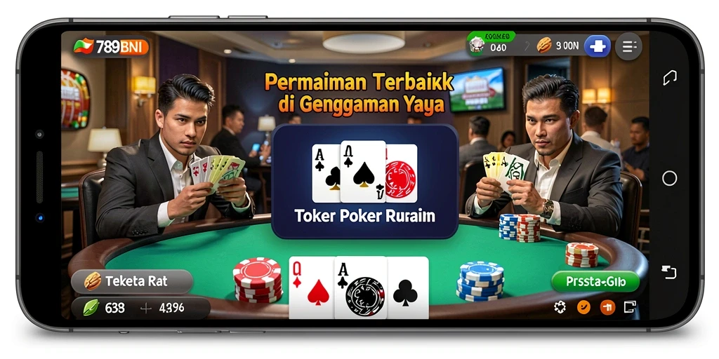 Screenshot gameplay poker yang mendebarkan di 789BNI.