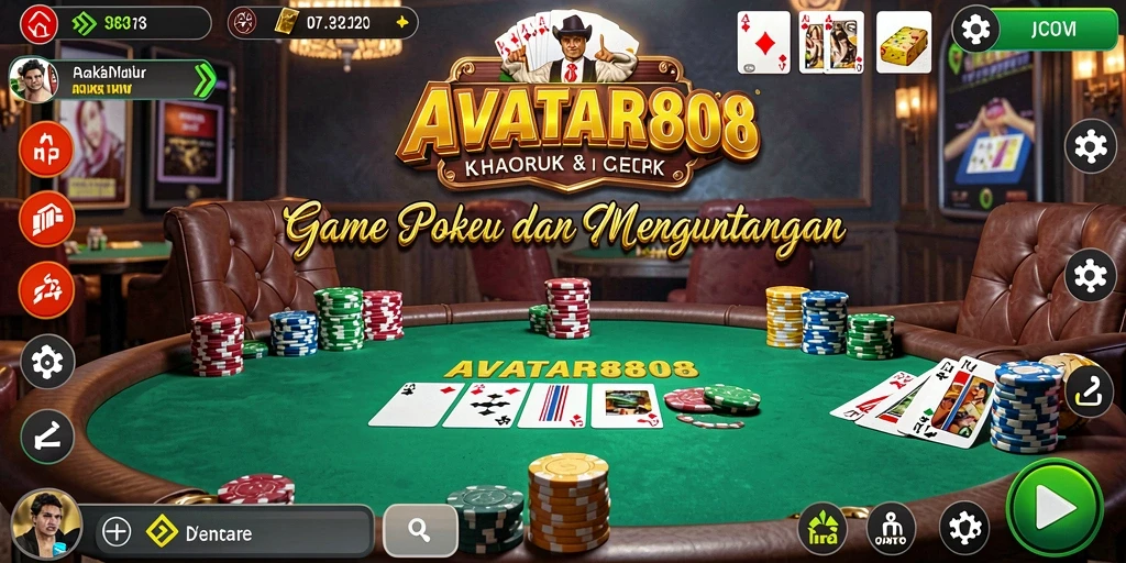 Tampilan seru gameplay Poker di AVATAR808.
