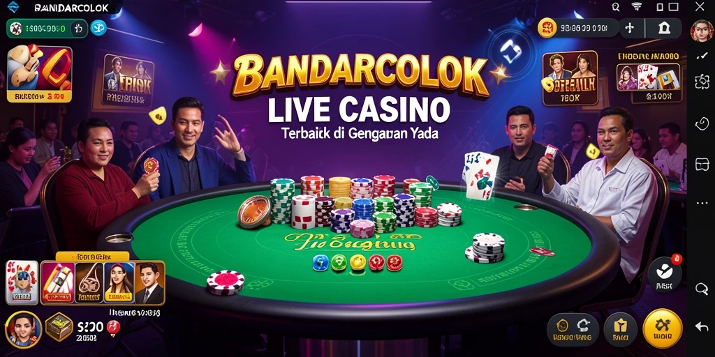 Tampilan gameplay Live Casino yang seru dan interaktif di BANDARCOLOK.