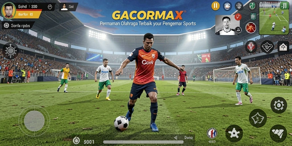 Screenshot GACORMAX menampilkan aksi seru dalam pertandingan olahraga.
