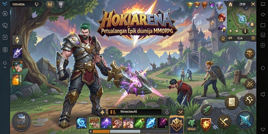 Tampilan gameplay HOKIARENA dengan petualangan seru dan grafis menawan.