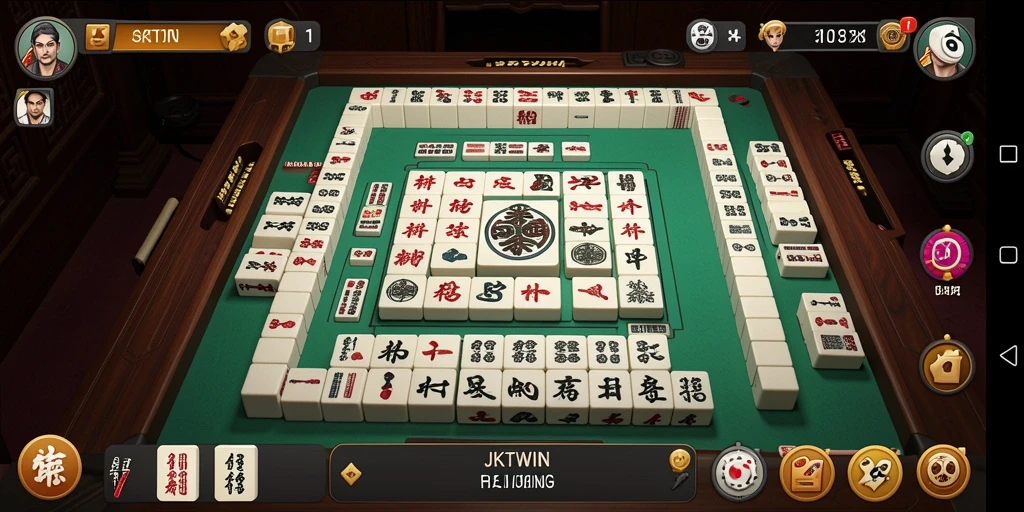 Screenshot gameplay JKTWIN yang menampilkan desain Mahjong yang menawan.