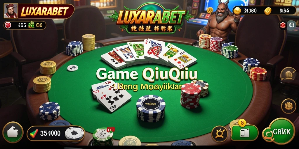 Screenshot gameplay LUXARABET dengan pemain menikmati QiuQiu.