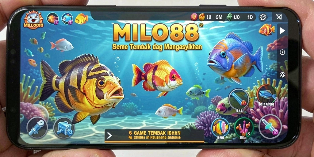Tampilan gameplay Tembak Ikan yang menegangkan di MILO88.