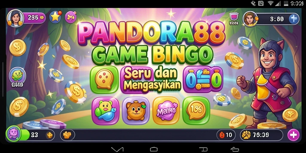 Tampilan menarik dari permainan Bingo di PANDORA88 dengan interaksi sosial.