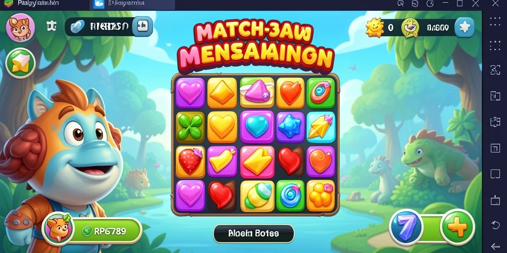 Tangkapan layar RP6789 menampilkan gameplay Match-3 yang seru dan penuh warna.
