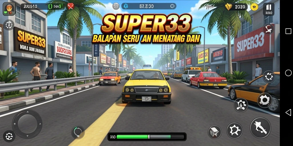 Tampilan balapan seru di SUPER33 yang mendebarkan.